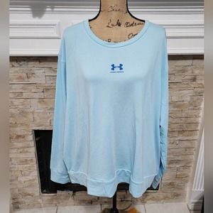 Under Armour light blue rival Terry‎ crew sweatshirt plus size 3X new!!!